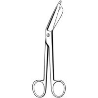 Bandage Scissors Merit Lister 4-1/2 Inch Length Office Grade Stainless Steel NonSterile Finger Ring Handle Angled Blunt Tip / Blunt Tip