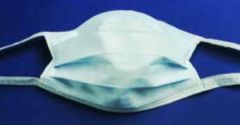 Surgical Mask Cardinal Health  Pleated Tie Closure One Size Fits Most White NonSterile ASTM Level 1 Adult