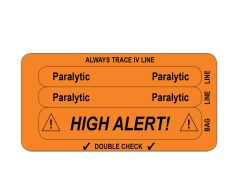 IV Line Tracing Piggyback Labels, Paralytic