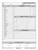 Inventory of Personal Effects 3010