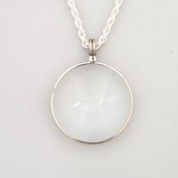 6x Pendant Magnifier Silver or Gold Tone SILVER