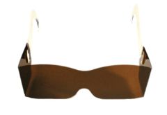 Post Mydriatic Glasses Fit Over Uncoated Amber Tint Plastic Lens Amber Frame Over Ear One Size Fits Most