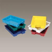 Half-Size Crash Cart Box with Built-In Handle & Amber - Blue