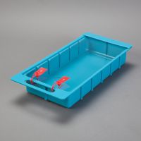 Size Colored Crash Cart Box with Built-In Handle and Clear Slide-In Lid - White 