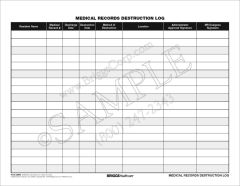 Medical Record Destruction Log