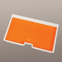 Shallow Crash Cart Box w/ Amber Slide-In Lid, 2"H
