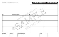 Patient/Resident Charge Card Label Form 3220