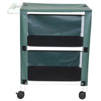 2-shelf mini-linen cart with mesh or solid vinyl cover