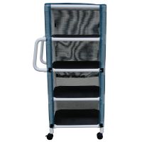 4-shelf mini-linen cart with mesh or solid vinyl cover, shelf