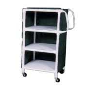 3-shelf linen cart with mesh or solid vinyl cover