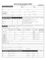 Application For Employment 3294R