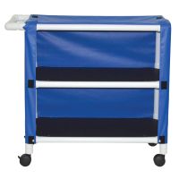 2-shelf utility / linen cart with mesh or solid vinyl cover