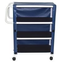 3-shelf utility / linen cart with mesh or solid vinyl cover