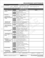 Assisted Living Pre-Screening Questionnaire Form ( Pack of 5)