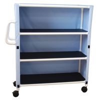 3-shelf linen cart with mesh or solid cover casters