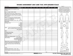 Wound Assessment and Care Tool with Braden Scale ( Pack of 5)