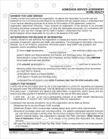 Admission Service Agreement Form for Home Health

