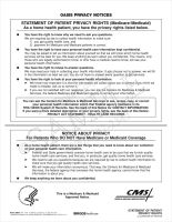 Statement of Patient Privacy Rights Form
