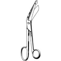 Bandage Scissors Sklar Lister 8 Inch Length OR Grade Stainless Steel Finger Ring Handle Angled Blunt Tip / Blunt Tip 367461