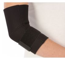 Elbow Support PROCARE Medium Pull on with Strap Tennis Elbow Left or Right Elbow Black
