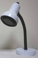 Task Lamp, White w/Black Gooseneck
