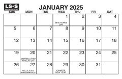 Large Print Calendar