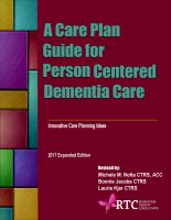 A Care Plan Guide to Person Centered Dementia Care