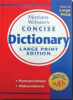 Merriam Webster's Concise Large Print Dictionary-Soft Cover