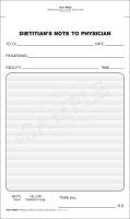 Dietitians Note to Physician Form