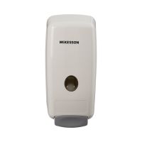 Soap Dispenser  White Plastic Manual Push 1000 mL Wall Mount