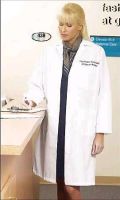 Lab Coat White Large Knee Length Reusable 474990