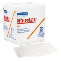 Task Wipe WypAll L40 Light Duty White NonSterile Double Re-Creped 12 X 12-1/2 Inch Disposable