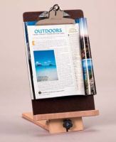 Wooden Reading Stand With Magnetic Clipboard