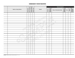 Emergency Room Register Sheet