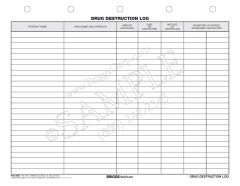 Drug Destruction Log Form ( pack of 2)