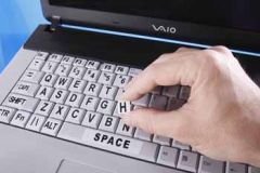 Laptop Keyboard Stickers Black On White