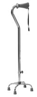 Lumex Quad Cane, Sm Base Aluminum Finish