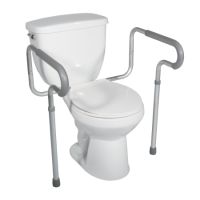 Toilet Safety Rail drive  White   Gray Aluminum
