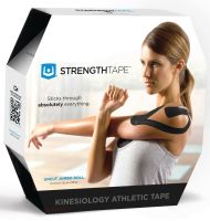 STRENGTHTAPE Kinesiology Tape (35m Uncut Roll, Black)