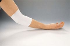 Elbow Support Cap Medium Pull On Left or Right Elbow  Circumference White
