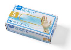 For California Only, Glide-On Powder-Free Vinyl Exam Gloves, Size S
