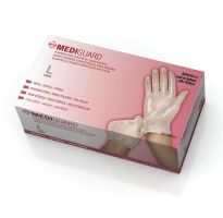 For California Only, MediGuard Powder-Free Clear Vinyl Exam Gloves, Size L