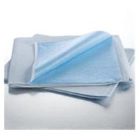 Bed Sheet Non-Sterile 40 in x 90 in White / Blue 50/Case