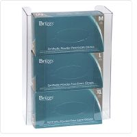 Glove Box Holder Horizontal Mounted 3-Box Capacity Clear