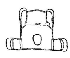 Hoyer 1-Piece Commode Sling with Positioning Strap