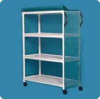 3 Shelf Linen Cart Value Line 3TW Caster 55 lbs. 3 Removable Shelves, 16 Inch Spacing 45 X 20 Inch 775447