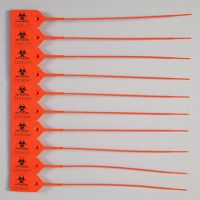 Biohazard Pull-Tight Seals, Numbered, Orange, Case