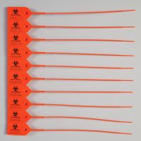 Biohazard Pull-Tight Seals, Numbered, Orange