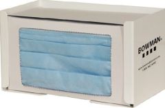 PPE Dispenser BOWMAN Wall Mount 1-Box Capacity White 4.13 X 4.25 X 7.56 Inch Powder-Coated Steel