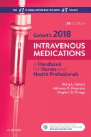 2018 Intravenous Medications,34th Edition